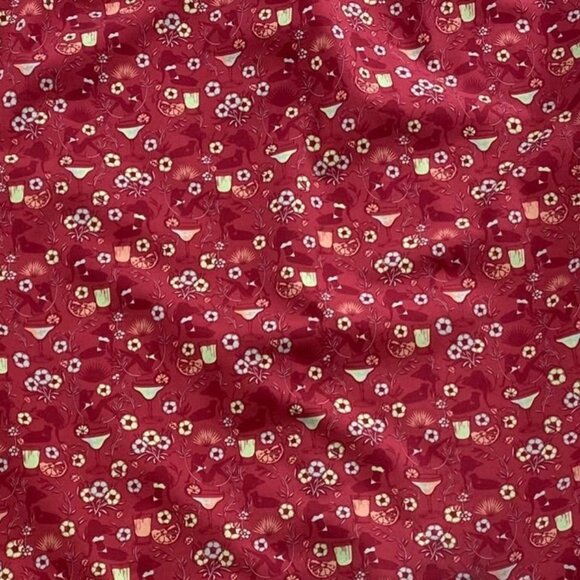 William Murray Mens Shirt Medium Red Floral Short Sleeve Button-Up - Picture 7 of 7